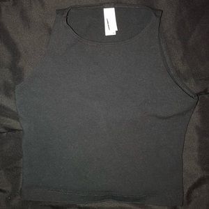 American apparel sleeveless crop top black